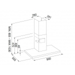 Fulgor FTHD 900 TC X 90厘米 730m³/h 煙囪式抽油煙機
